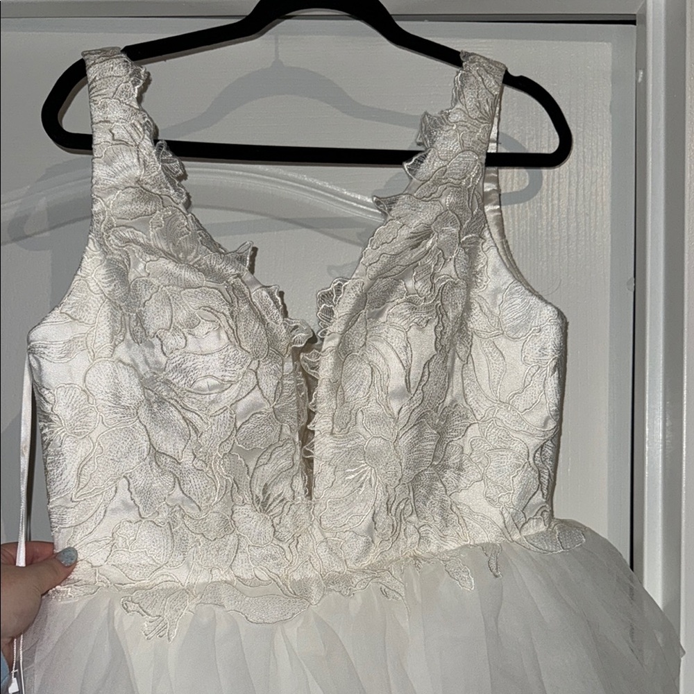 Untamed Petals White Lace and Tulle Dress - Picture 6 of 6